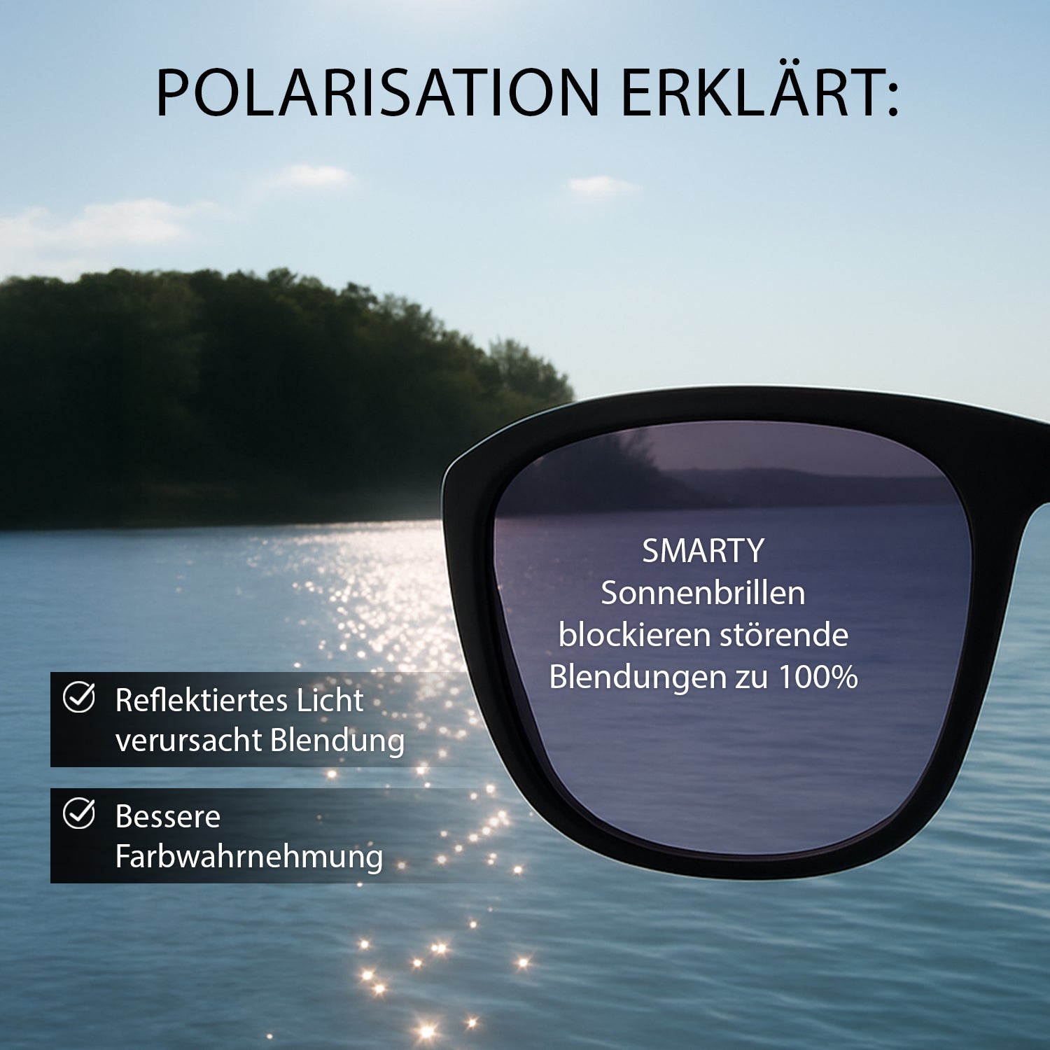 Sole & Luce - Swiss Eyewear, UV400 Sonnenbrille, Schwarz