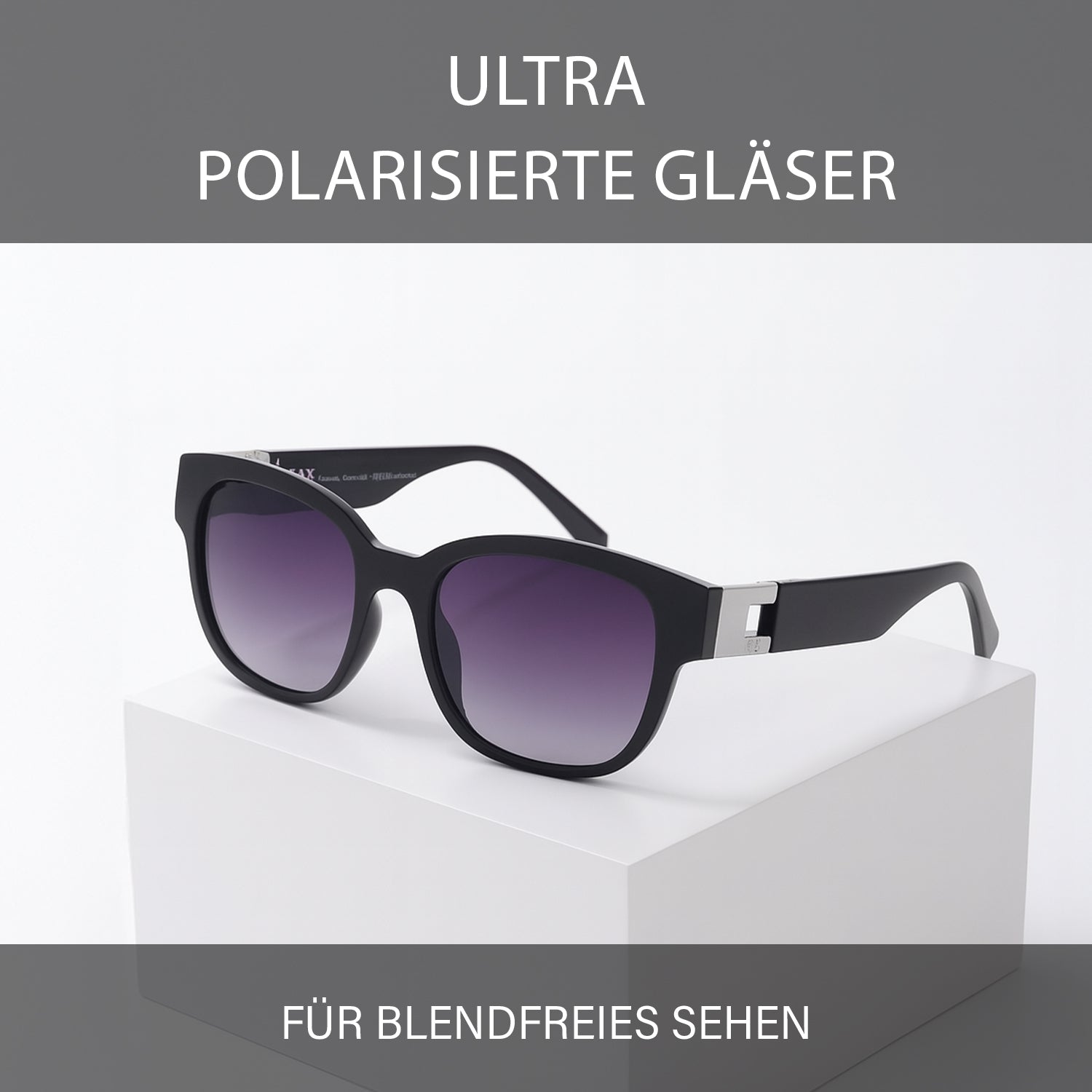 Sole & Luce, Swiss Eyewear, U400 Schutz Sonnenbrille, Schwarz