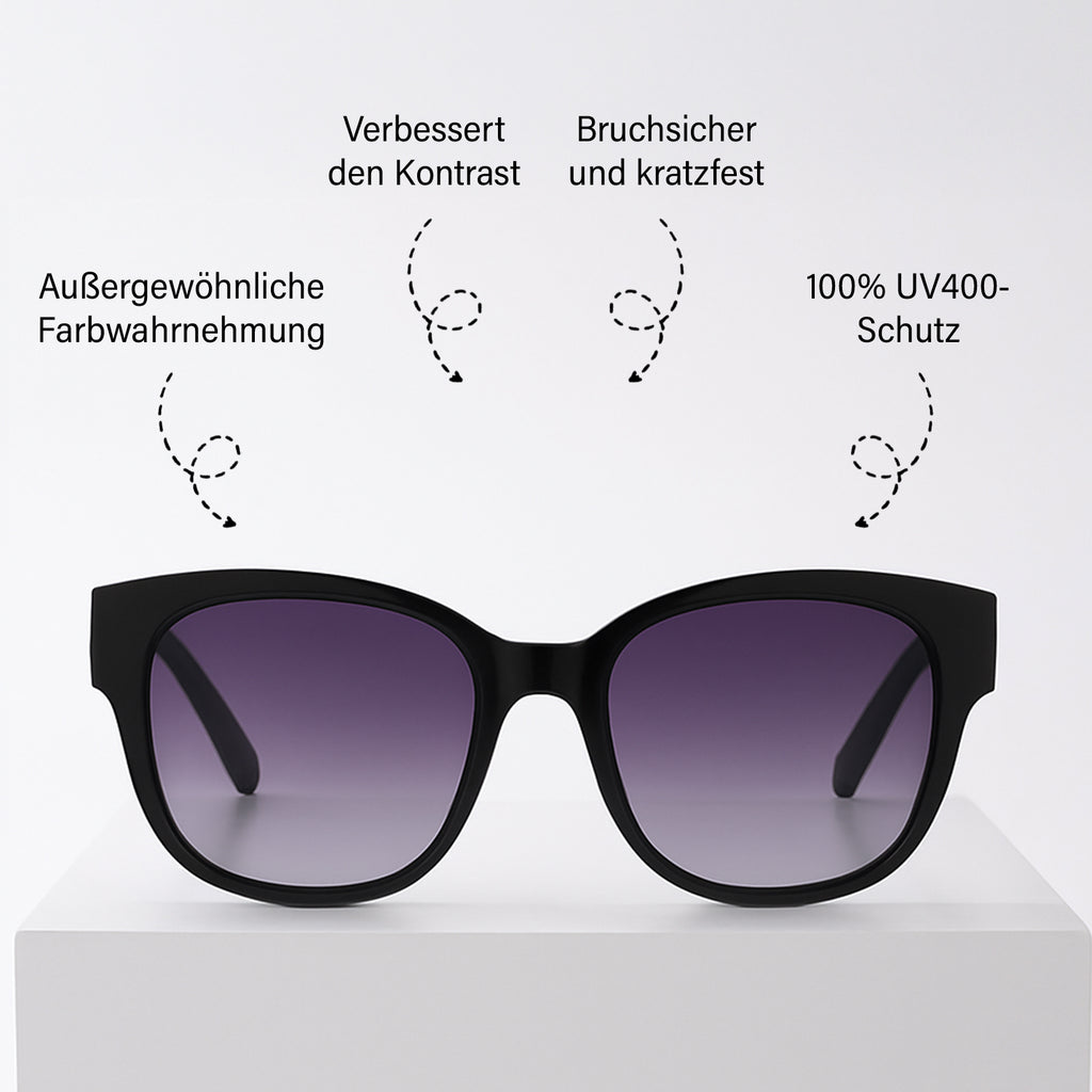 Sole & Luce, Swiss Eyewear, U400 Schutz Sonnenbrille, Schwarz