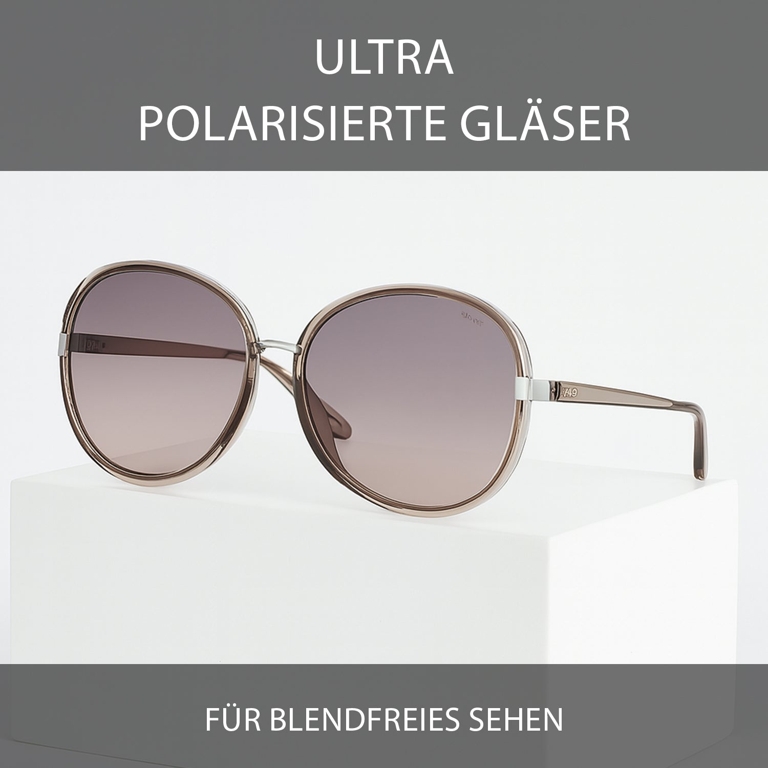 Sole & Luce - Swiss Eyewear, UV400 Sonnenbrille, Grau