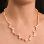 AA Mehrfarbige Süßwasser Perle Halskette ca. 45 cm 925 Silber Rhodiniert 100.00 ct