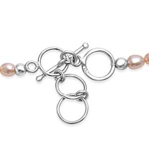 Premium Mehrfarbige Süßwasser Perle Halskette ca. 45 cm 925 Silber Rhodiniert 100.00 ct