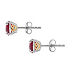 AA Afrikanischer Rubin (Fissure gefüllt) Ohrringe 925 Silber rhodiniert ca. 2,67 ct.