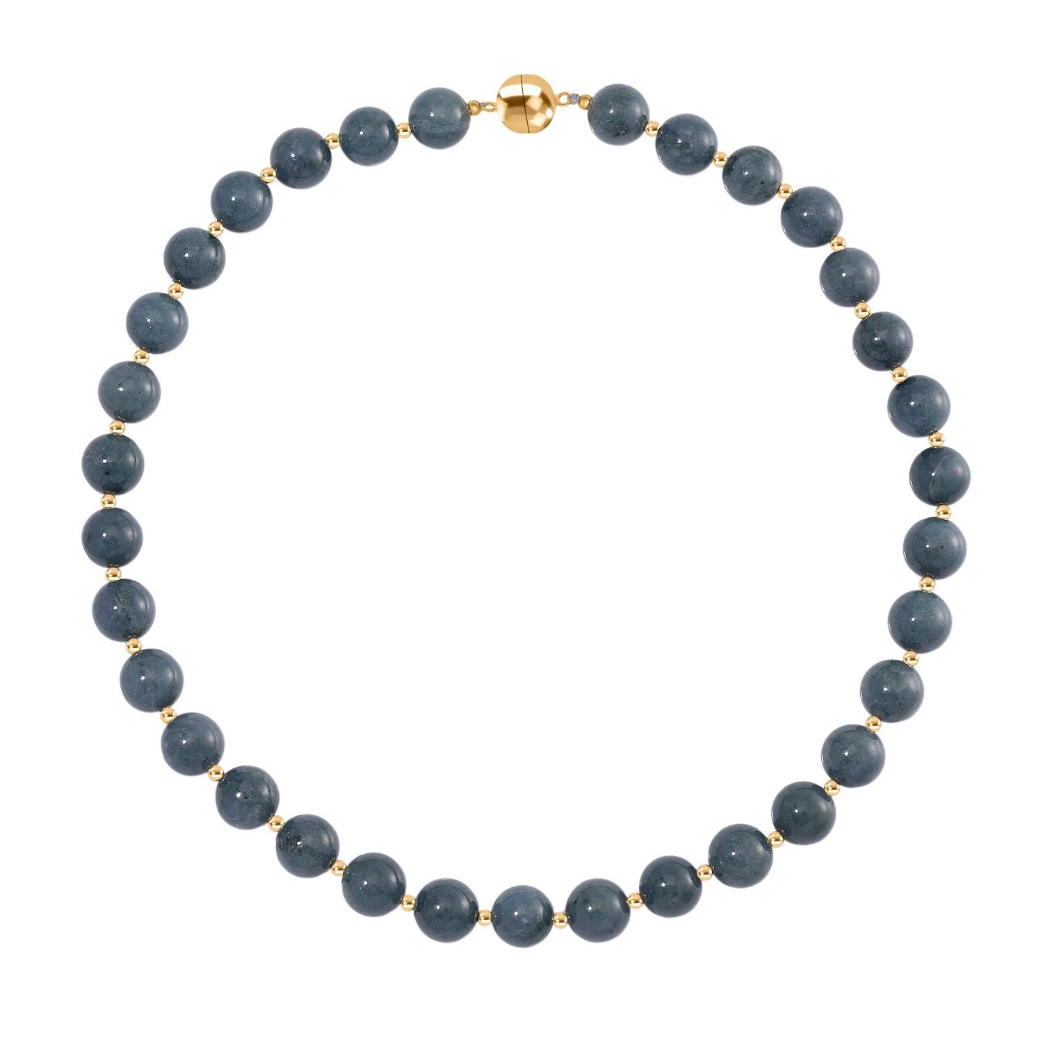 Natürlicher Olmek Jadeit Halskette ca. 50 cm 925 Silber vergoldet ca. 500,00 ct.
