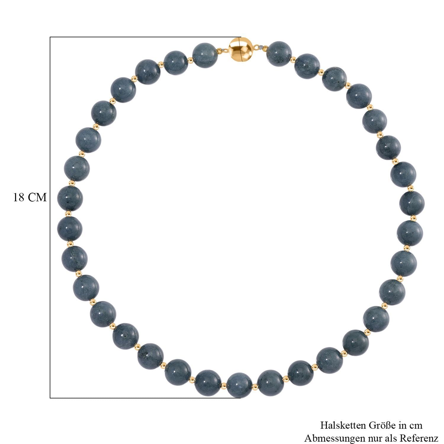 Natürlicher Olmek Jadeit Halskette ca. 50 cm 925 Silber vergoldet ca. 500,00 ct.