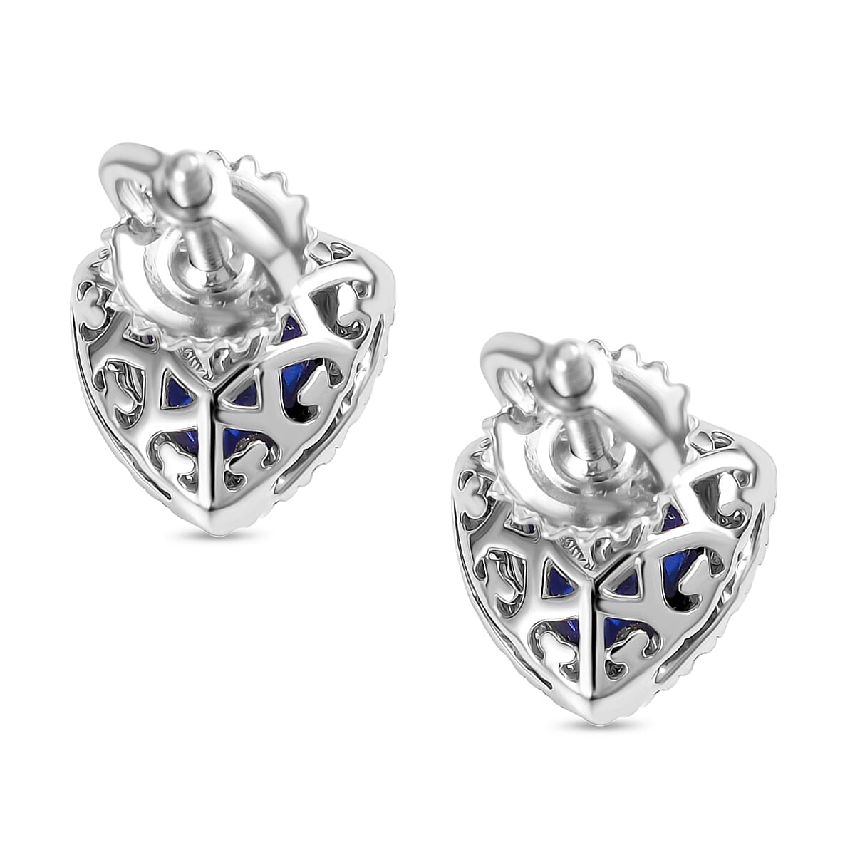 Rhapsody AAAA Tansanit, Weißer Diamant AGI zertifiziert Ohrringe 950 Platin ca. 2.30 ct