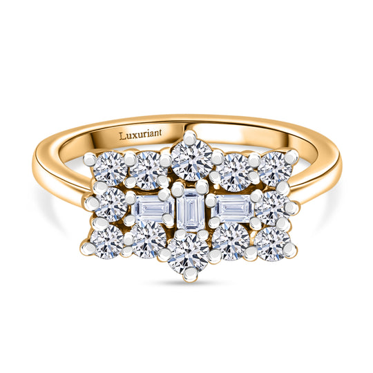 LUXURIANT DIAMOND - Lab Grown Diamant VS-EF SGL zertifiziert Ring 375 Gold (Größe 19.00) ca. 1.00 ct