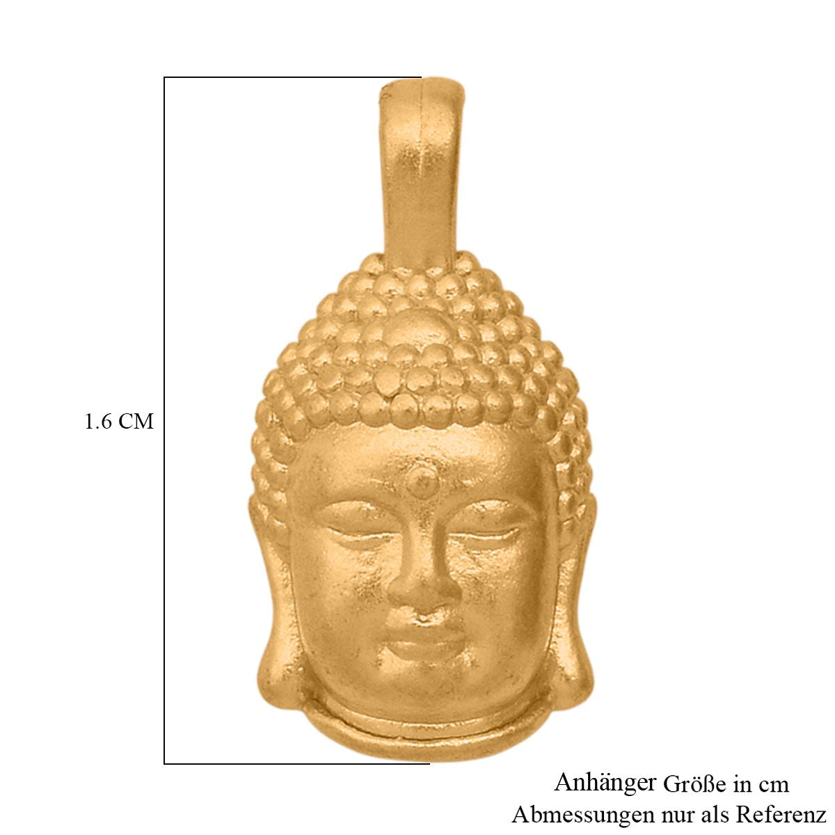 Buddhakopf 999 Gold Anhänger, 250mg