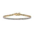 LUXURIANT DIAMOND - Lab Grown Diamant SI Armband ca. 18.5 cm 925 Silber 750 Gelbgold Vermeil (7-8 Werktage Lieferzeit) ca. 4.30 ct