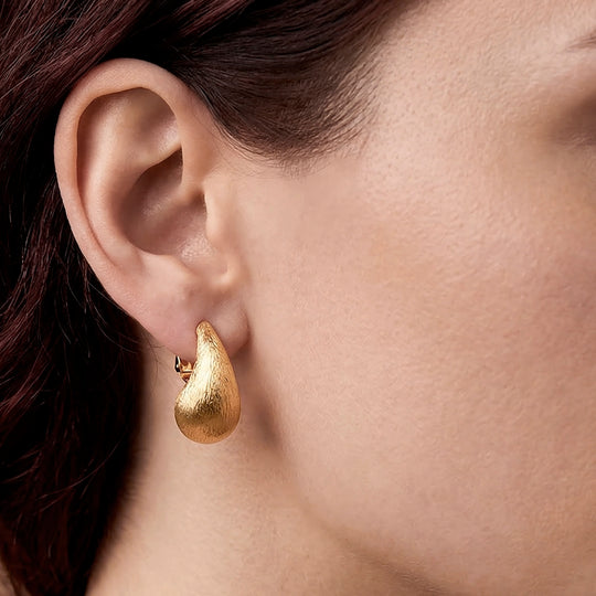 Designer-inspiriert- Tropfen Ohrringe, Messing, Goldfarben