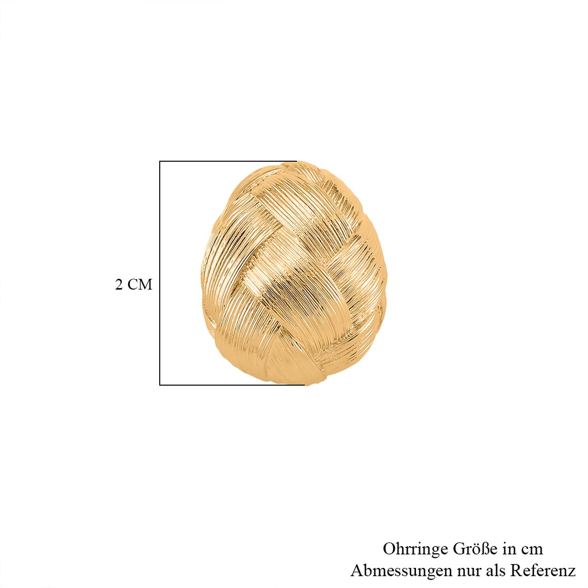 Knotten Design Ohrringe, Messing, ca. 11,68g