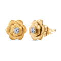 LUXURIANT SI-GH Labor Diamant Ohrringe, 925 Silber 750 Gelbgold Vermeil - 0,20 ct.