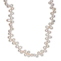 Weiße Süßwasser Perle Halskette ca. 45 cm 925 Silber rhodiniert 162.00 ct