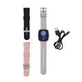 VS10 Smartwatch 4-in-1 Set mit TFT Touchscreen, 3 Silikon-Wechselarmbändern, Bluetooth-Anrufen, Sprachassistent, Herzfrequenz- und Schlaftracking, wasserdichtes Gehäuse, Silber