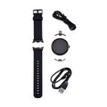 LA99 Smartwatch 3-in-1 Set mit AMOLED Display, Bluetooth-Anrufen, GPS und Gesundheits-Tracking, wasserdicht, CE- und ROHS-zertifiziert, 3,63cm, Schwarz