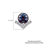 LUXURIANT zertifizierte und geprüfte AAA Labor Alexandrit und SI-GH Labor Diamant Ohrringe in 417 Weißgold - 4,20 ct.