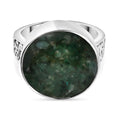 Smaragd Matrix Ring Messing (Größe 17.00) ca. 9.45 ct