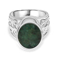 Smaragd-Matrix Ring 950 Kupfer (Größe 21.00) ca. 4,10 ct