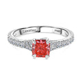 LUXURIANT VS rosa und VS-EF weißer Labor Diamant Ring in 950 Platin - 1,54 ct.
