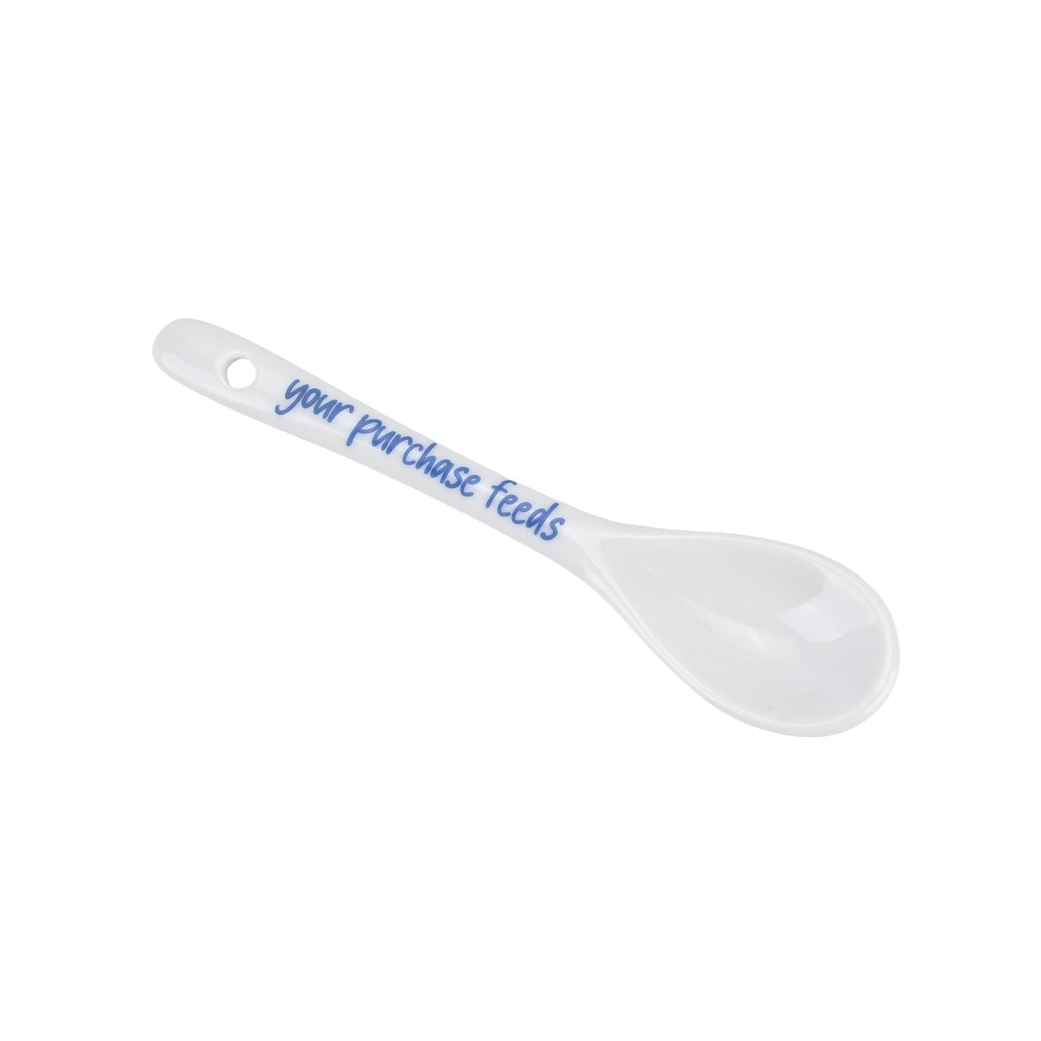 Keramik-Tassen-Set mit Löffel und ShopLC-Logo, 8x9,5 cm (Tasse), 12 cm (Löffel), Weiß