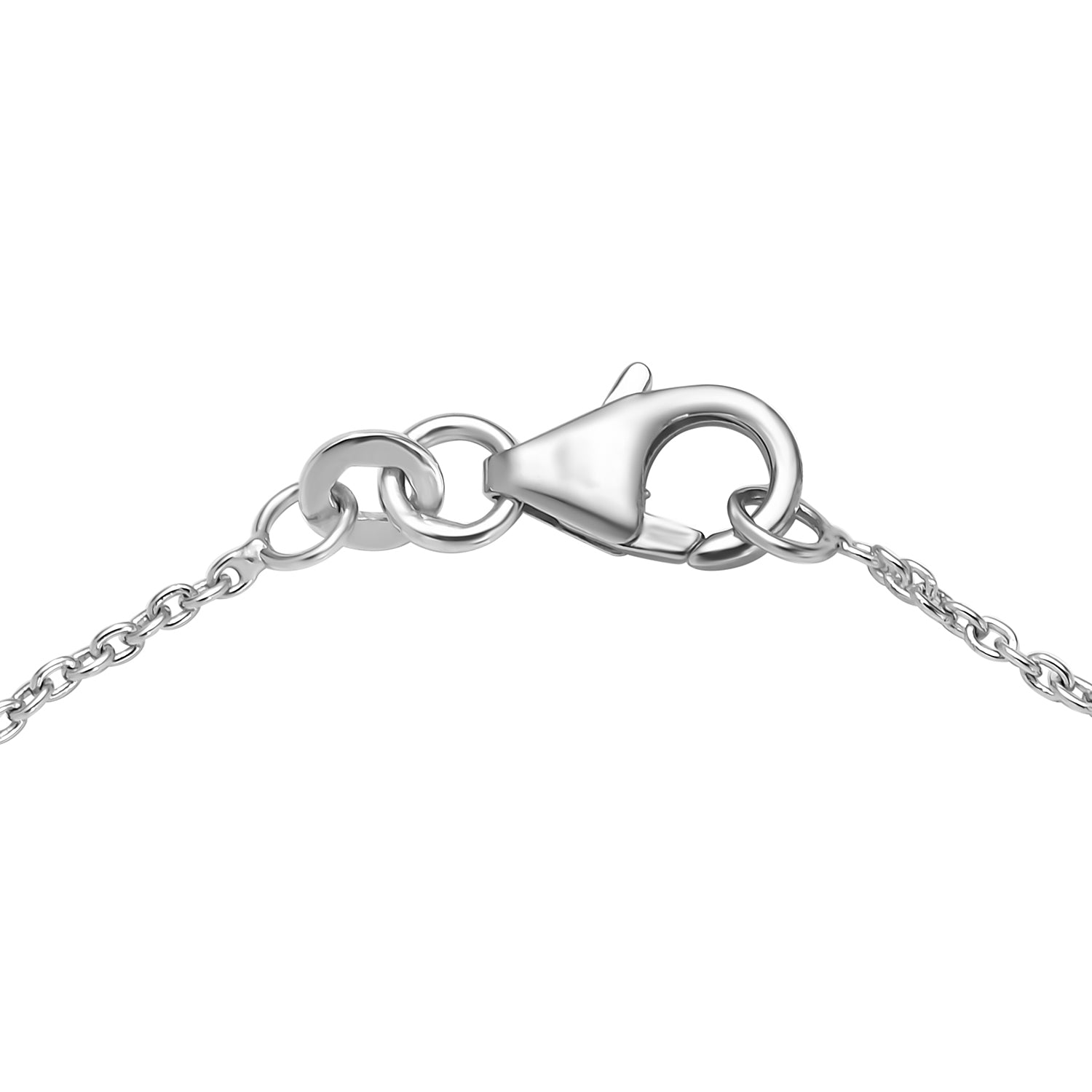 Moissanit Halskette ca. 45 cm 925 Silber rhodiniert ca. 2.03 ct