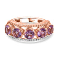 AA Rose De France Amethyst Ring 925 Silber PE und VR (Größe 17.00) ca. 2,25 ct