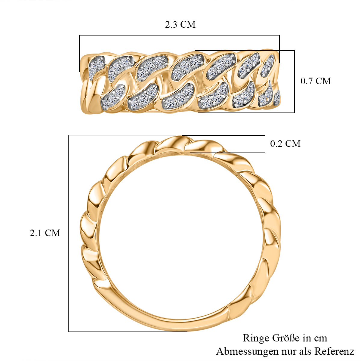 750 Gelbgold Vermeil
