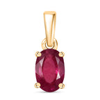 Afrikanischer Rubin (Fissure gefüllt) Anhänger 925 Silber vergoldet ca. 0.69 ct