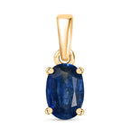 Natürlicher Kaschmir-Kyanit Anhänger 925 Silber vergoldet ca. 0.62 ct