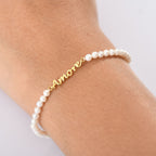 GP Amore Kollektion - Perle, Kanchanaburi Blauer Saphir Armband ca. 19 cm 925 Silber 750 Gelbgold Vermeil