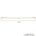 GP Amore Kollektion - Perle, Kanchanaburi Blauer Saphir Armband ca. 19 cm 925 Silber 750 Gelbgold Vermeil