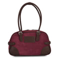 Handtasche aus Echtleder, 34x12x19cm, Purpurrot