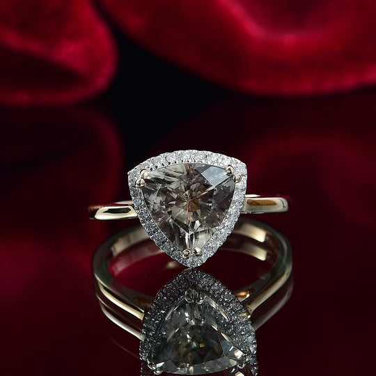 LUXORO AAA Turkizit, Weißer Diamant AGI zertifiziert Ring 585 Gold (Größe 17.00) ca. 2.79 ct