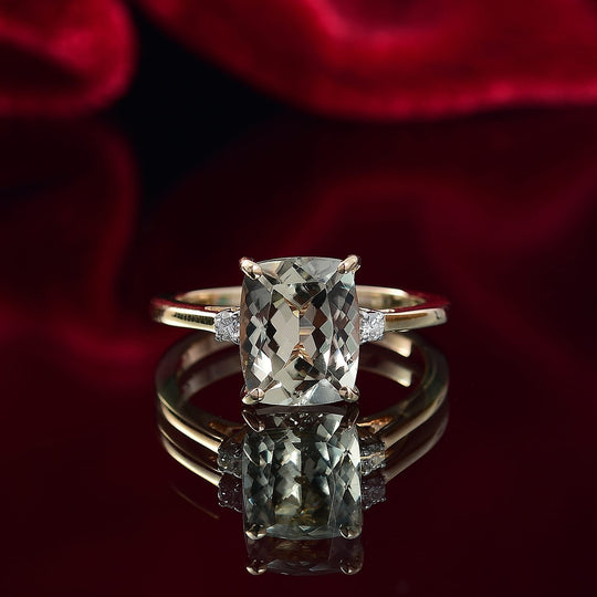 LUXORO AAA Turkizit, Weißer Diamant AGI zertifiziert Ring 585 Gold (Größe 17.00) ca. 3.60 ct