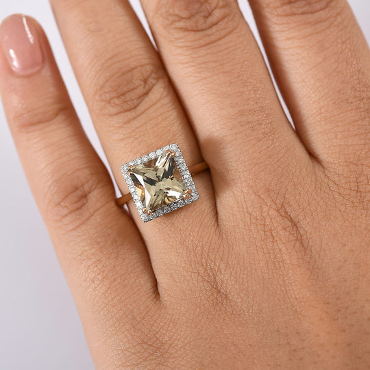 LUXORO AAA Turkizit, Weißer Diamant Ring 585 Gold (Größe 17.00) ca. 4,35 ct