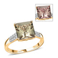 LUXORO AAA Turkizit, Weißer Diamant Ring 585 Gold (Größe 17.00) ca. 4,40 ct