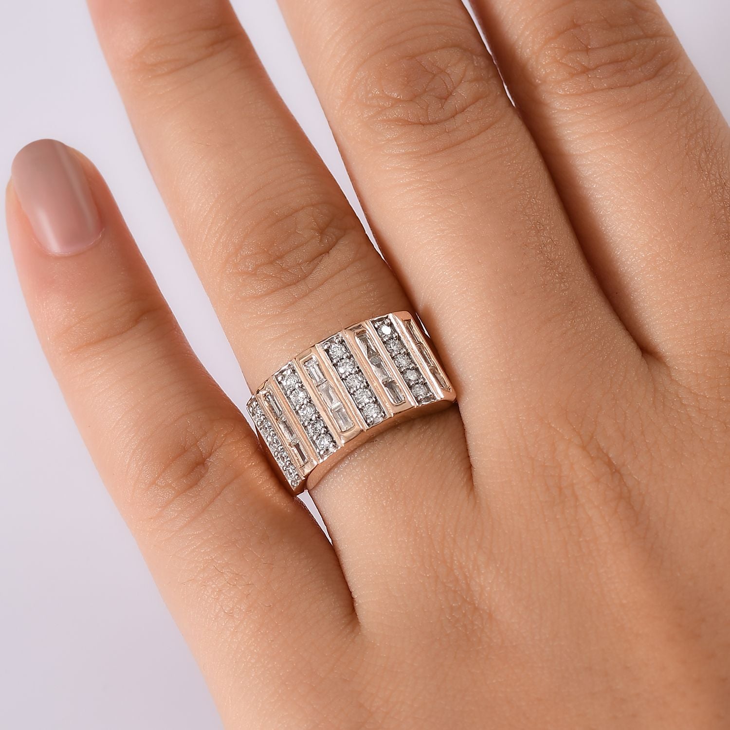 Rhodium-Überzug und 750 Roségold Vermeil