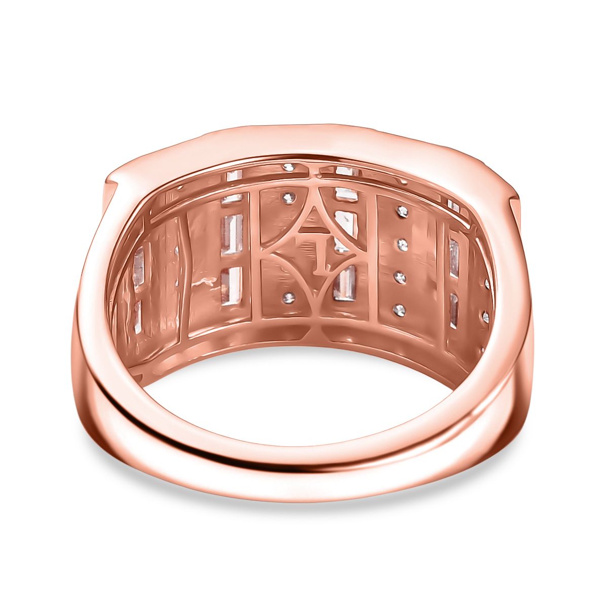 Rhodium-Überzug und 750 Roségold Vermeil