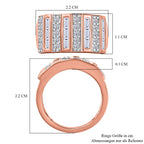 Rhodium-Überzug und 750 Roségold Vermeil