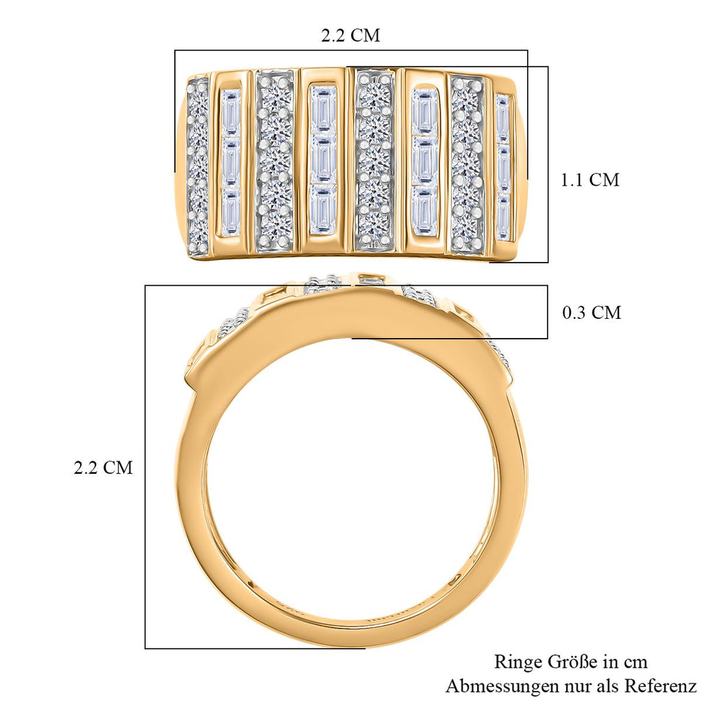 Rhodiniert und 750 Gelbgold Vermeil