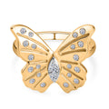 LUXURIANT DIAMOND - Lab Grown Diamant SI-GH Ring 925 Silber 750 Gelbgold Vermeil (Größe 16.00) ca. 0.25 ct