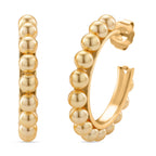 Goldene Muschelkernperle (5-7 mm) Ohrringe, 316L Edelstahl, vergoldet