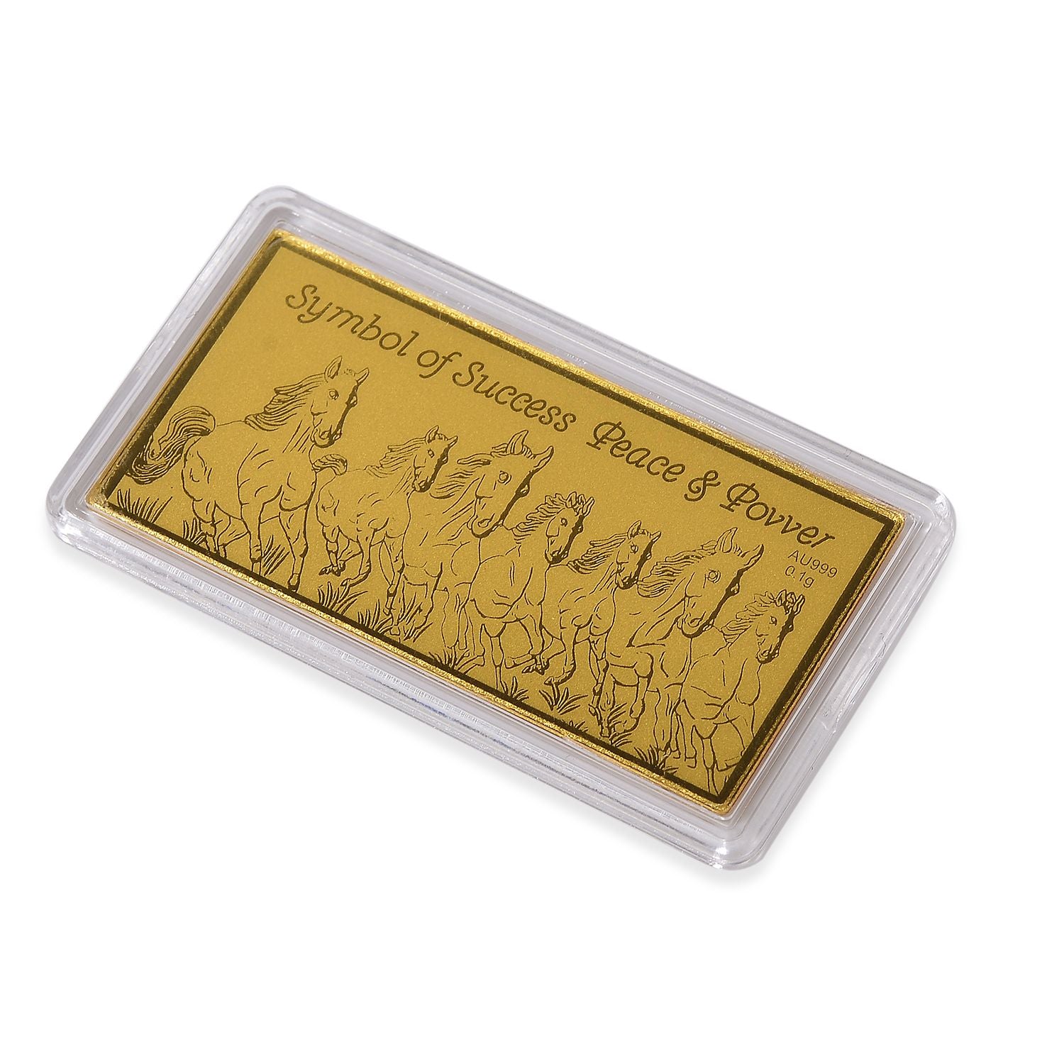 999er Gold, Goldplättchen mit Pferde-Motiv 100mg