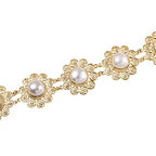 D'Joy Süßwasser Perle (11 mm) Armband ca. 18.5 cm 925 Silber 750 Gelbgold vermeil