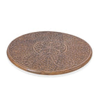 NAKKASHI Tisch Mangoholz handgeschnitzt sechseckig 68 x 68 x 49 cm Burnt-Finish