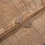 NAKKASHI Tisch Mangoholz handgeschnitzt sechseckig 68 x 68 x 49 cm Burnt-Finish