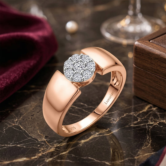 LUXURIANT DIAMOND - Lab Grown Diamant SI-GH Ring 925 Silber platiniert (Größe 19.00) ca. 0.25 ct
