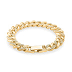 Weißer Kristall Armband ca. 19 cm, Goldfarben
