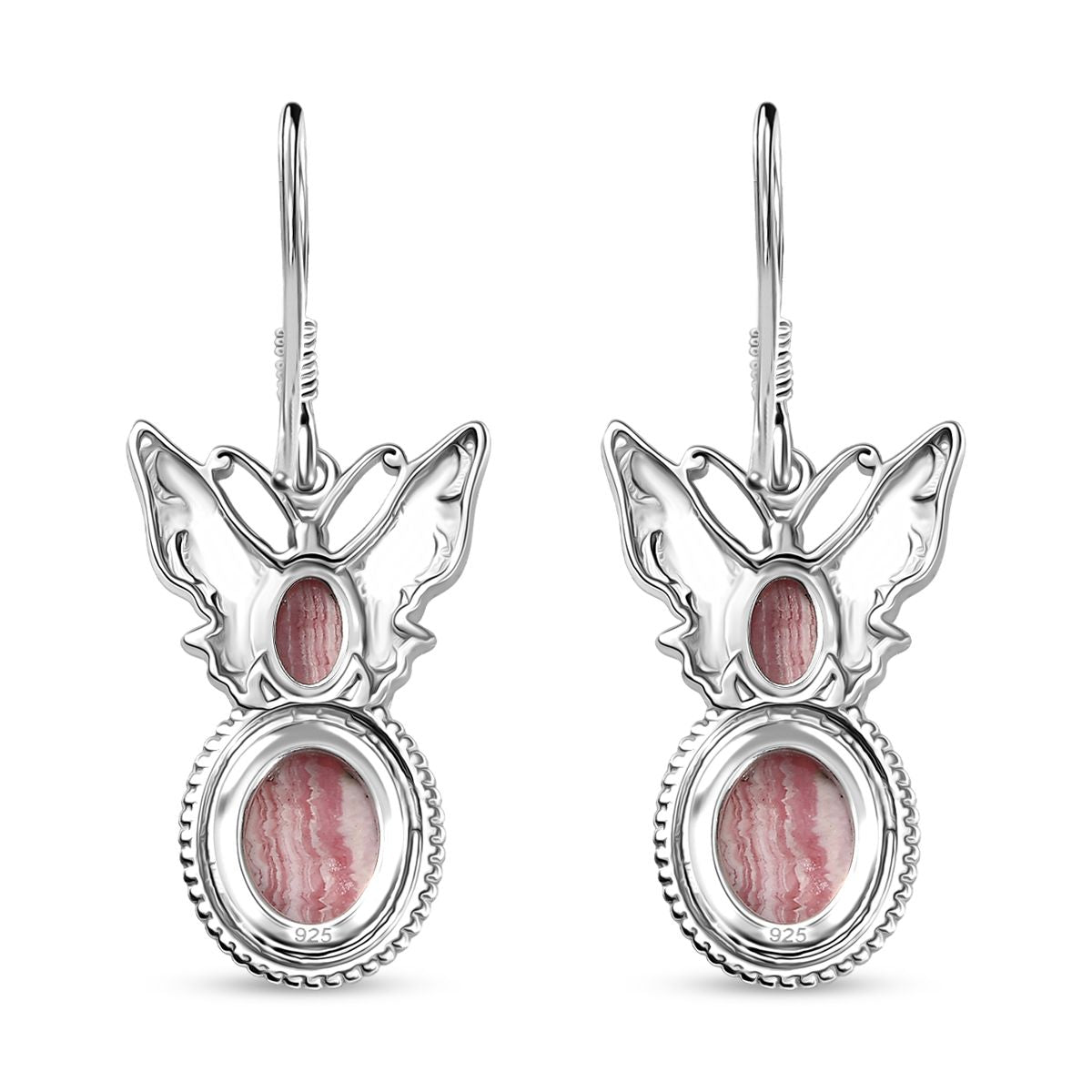 D’joy AAA Rhodochrosit Ohrringe 925 Silber rhodiniert ca. 7.13 ct