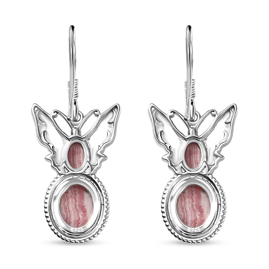 D’joy AAA Rhodochrosit Ohrringe 925 Silber rhodiniert ca. 7.13 ct